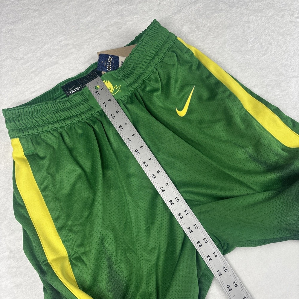 Nike Oregon Ducks Elite Basketball Shorts Men's Size: Medium Green/Yellow NWT - Picture 6 of 7